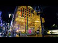 ginza rainy night walking while looking at a luxury brand building tokyo japan 4k asmr