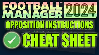 FM24 Opposition Instructions CHEAT SHEET | FM24 Tactics(UPDATED)