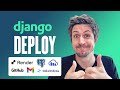 Django Deploy with Render, PostgreSQL, Cloudinary, Gmail, Github & Tailwind