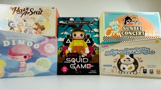 Unbox $1000 Pop Mart Blind Boxes FULL SET-SQUID GAME,LABUBU,CRYBABY,DIMOO\u0026PUCKY | No Talking | ASMR