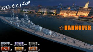 Hannover, Superships 226k Damage | World of Warships Blitz 2k