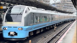 【E653系 東大宮常駐編成交換回送（送り込み）】E653系1000番台ｶﾂK71編成（フレッシュひたち風水色塗装編成）が回送電車として赤羽駅4番線を通過するシーン（回9561M）2024.11.20