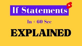 Learn Python in One Min: If Statements & Conditionals