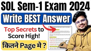 🔥 DU SOL 1st Semester Exam 2024: Top Secrets to Write High-Scoring Answers!