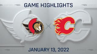 NHL Highlights | Senators vs. Flames - Jan. 13, 2022