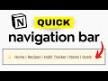 Dynamic Navigation Bar in Notion (Do This NOW!) ⚡