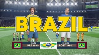 Brazil Pre-1980 vs Brazil Post-1980 | Soccer Legends | Pro Evolution Soccer