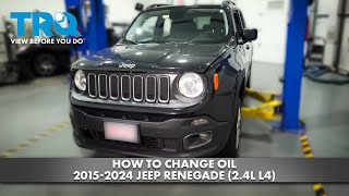 How to Change Oil 2015-2024 Jeep Renegade (2.4L L4)