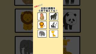 99%が間違える？記憶力クイズ！ #クイズ #暇つぶし #ミニゲーム #記憶力 #動物 #shorts