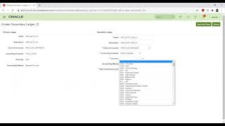 Oracle Fusion Financials -  GL Secondary Ledger