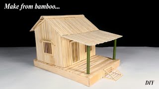 How to make a hut house from bamboo