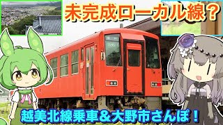 【雨しとしと】幻の計画を訪ねて。福井県のローカル線、越美北線に乗車！大野市街の散策も！（福井編最終話）