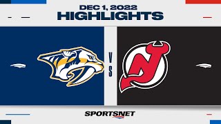 NHL Highlights | Predators vs. Devils - December 1, 2022