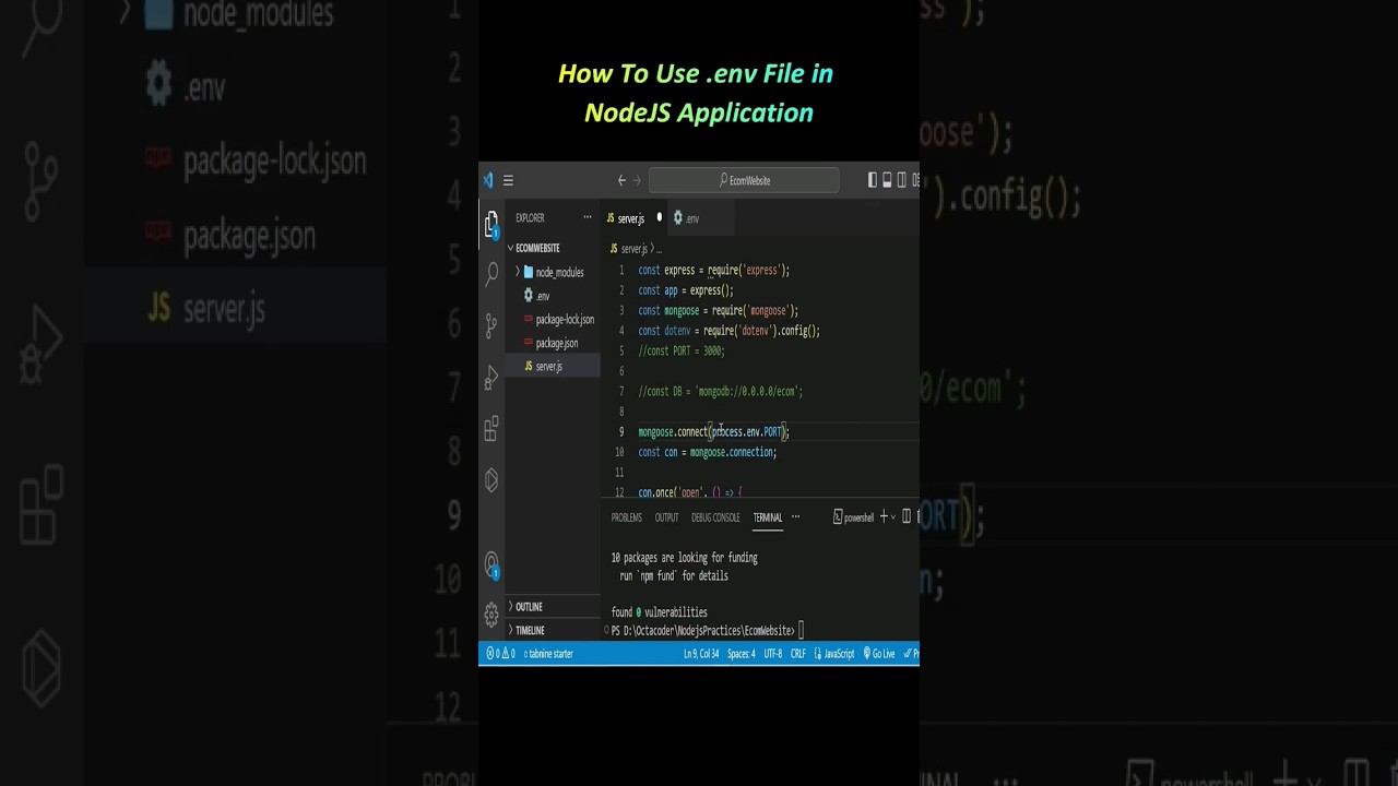 How To Effectively Use Dotenv For Environment Variables In #nodejs. # ...