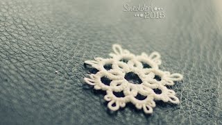 Tatting tutorial #1 - a little snowflake :)