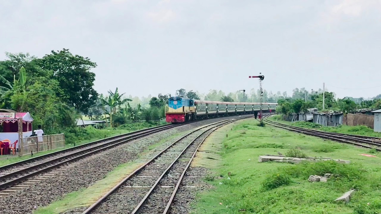 Dhaka Bound Intercity Train Indonesian Green-Red PT-INKA Coach Kurigram ...