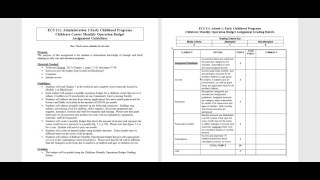 ECS 111 Childcare Monthly Operational Budget Assignment Guidelines