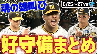 【魂で守り抜く！】中日3連戦での好守備をまとめました！！阪神タイガース密着！応援番組「虎バン」ABCテレビ公式チャンネル