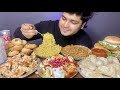 EATING INDIAN STREET FOOD😍| MAGGI, DAHI PURI,MOMOS,BURGERS,CHOWMEIN,MALAI MOMOS,GOL GAPPE | MUKBANG