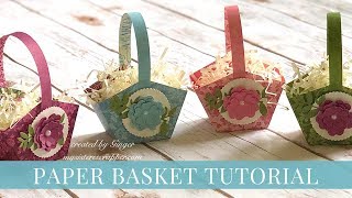 Easy Paper Easter Basket Tutorial by Ginger Ropp for Graphic 45