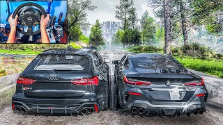 Audi RS6 Avant & BMW M8 Competition - Forza Horizon 5 (Steering Wheel + Shifter) Gameplay