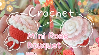 Crochet Mini Rose Bouquet 💐 | Crochet Gift Ideas | Crochet Mini Bouquet | Móc len Bó Hoa | Lem'n Do