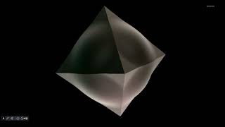 ray-marching, octahedron + sphere with a polynomial smooth min func, ;), #threejs , #glsl