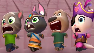 Talking Tom Time Rush - Angela Vs Tom Vs Ben Vs Becca Chasing Rakoon In Bosses Lava Tunnels Android