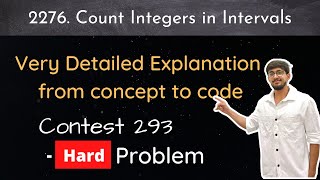 Leetcode 2276. Count Integers in Intervals | Very Detailed with code | Hindi