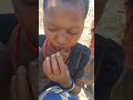 Woow!! See mother try to feed her daughter || hadzabe tribe and meat.