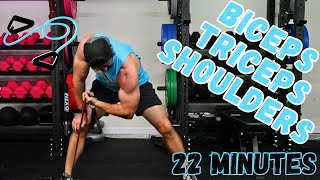 Resistance Band Arms and Shoulders Workout - Arms Workout