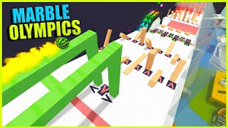 Welcome To The Ultimate Marble Olympics Race Course Plus More! - Marble World Gameplay