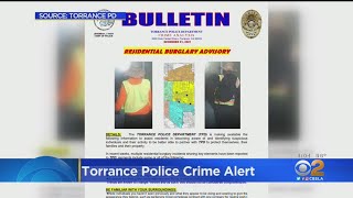 Torrance Police Issue Crime Alert Over Threat Of Home Robberies
