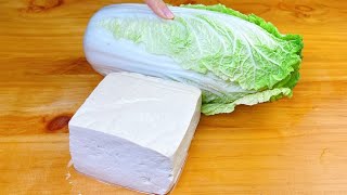 A recipe of Cabbage and Tofu new way to eat