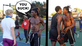 Trash Talker Won't Stop Talking S***! 5v5 Basketball At The Park!