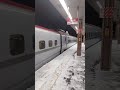 雪の秋田駅にて 秋田新幹線こまち96号 e6系 仙台行 snowy akita station seeing akita shinkansen off for sendai