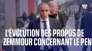 Présidentielle: comment les propos d'Éric Zemmour concernant Marine Le Pen ont évolué?