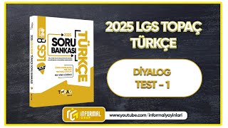 2025 LGS TOSPİK Soru Bankası | DİYALOG | TEST-1