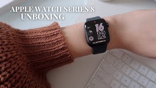 Apple Watch Series 8 Unboxing - Midnight 41 mm ⌚️✨ (aesthetic \u0026 cozy)