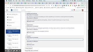 Moodle advanced grading: The Marking Guide