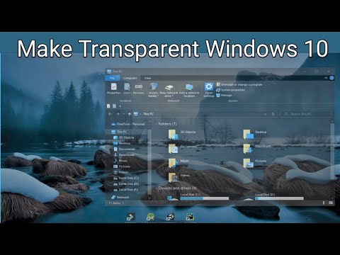 Сделать панель задач Windows 10 прозрачной