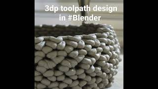 coming soon #3DP toolpath design in #blender with #python and #sverchok @digitalFUTURES_world