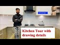 Kitchen Tour With Full Drawings Details (3D, Plan, Working Drawing)