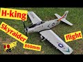 H-King Douglas A-1 Skyraider 800mm Flight review ORX gyro Stabilizer warbird