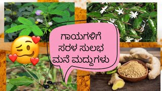 Home Medicine for wounds ಗಾಯಗಳಿಗೆ ಸರಳ ಸುಲಭ ಮನೆ ಮದ್ದುಗಳು