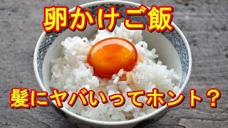 卵かけご飯に衝撃事実…頭髪がやばいぞ【健康お役立ちニュース】