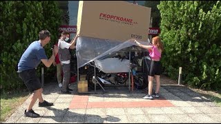 unboxing 2021 DYMOTO 200cc Adventure Motorcycle (First in Greece)