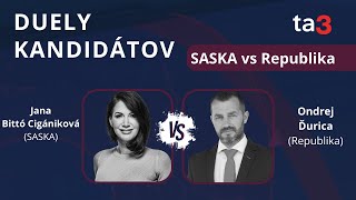 Duely kandidátov: Jana Bittó Cigániková (SASKA) vs Ondrej Ďurica (Republika)