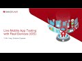 Live Mobile App Testing with Real Devices (iOS) using Sauce Labs