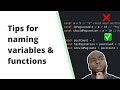 Tips for naming variables and functions in programming | Javascript